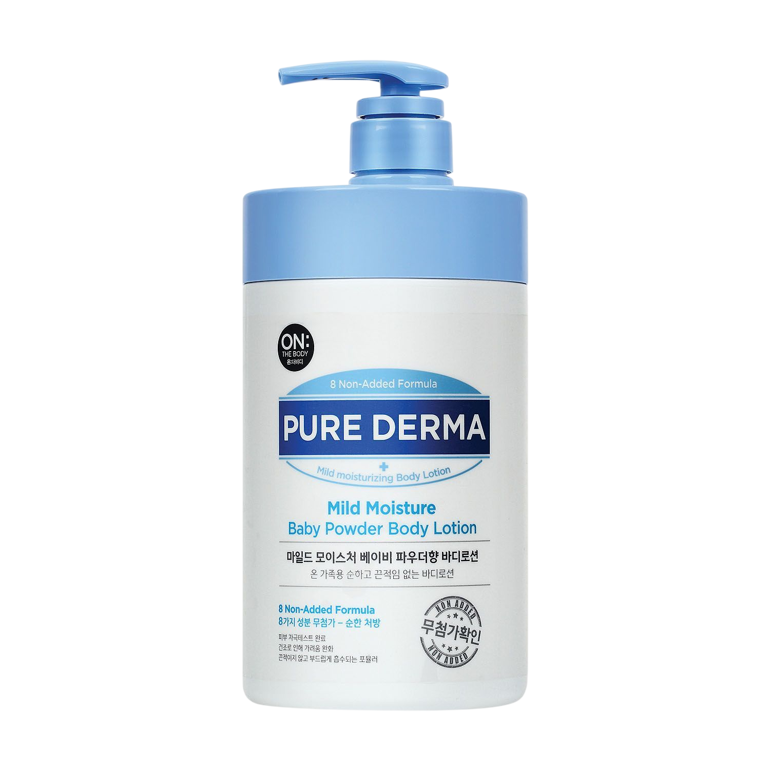 ON THE BODY PURE DERMA MOISTURE BODY LOTION BABY POWDER SCENT